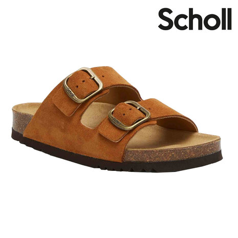 Scholl Josephine New Leather Cognac Sandalen Dames Scholl Josephine New Leather Cognac Sandalen Dames