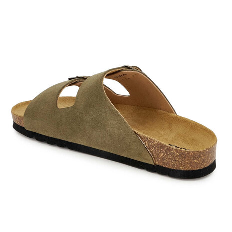 Scholl Josephine Suede Khaki Sandalen Dames Scholl Josephine Suede Khaki Sandalen Dames