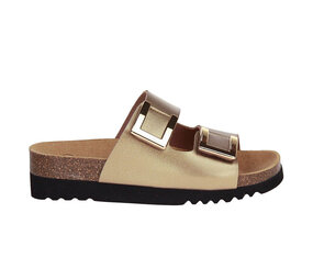 Scholl Monterey 2 Straps Taupe Sandalen Dames Scholl Monterey 2 Straps Taupe Sandalen Dames