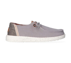 Hey Dude Wendy Washed Canvas Grey Instappers Dames Hey Dude Wendy Washed Canvas Grey Instappers Dames