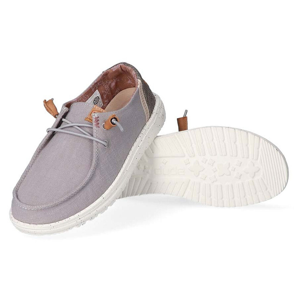 Hey Dude Wendy Washed Canvas Grey Instappers Dames Hey Dude Wendy Washed Canvas Grey Instappers Dames