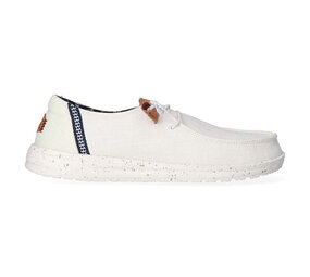 Hey Dude Wendy Washed Canvas White Instappers Dames Hey Dude Wendy Washed Canvas White Instappers Dames