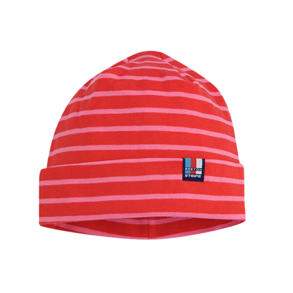 Breton Stripe Classic Bonnet Red Fuchsia Katoenen Muts Breton Stripe Classic Bonnet Red Fuchsia Katoenen Muts