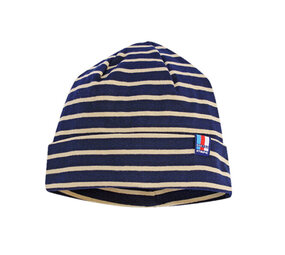 Breton Stripe Classic Bonnet Navy Khaki Katoenen Muts Breton Stripe Classic Bonnet Navy Khaki Katoenen Muts