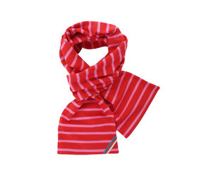 Breton Stripe Classic Maritiem Red Fuchsia Katoenen Sjaal Breton Stripe Classic Maritiem Red Fuchsia Katoenen Sjaal