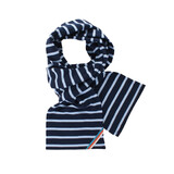 Breton Stripe Classic Maritiem Navy Sky Blue Katoenen Sjaal