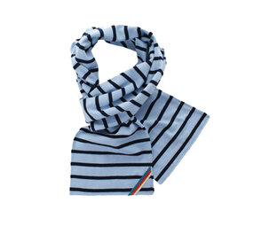 Breton Stripe Classic Maritiem Sky Blue Navy Katoenen Sjaal Breton Stripe Classic Maritiem Sky Blue Navy Katoenen Sjaal