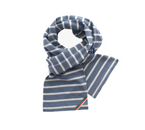 Breton Stripe Classic Maritiem Jeans Natural Katoenen Sjaal Breton Stripe Classic Maritiem Jeans Natural Katoenen Sjaal