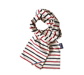 Breton Stripe Classic Maritiem Multi Navy Bordeaux Katoenen Sjaal Breton Stripe Classic Maritiem Multi Navy Bordeaux Katoenen Sjaal