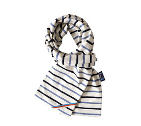Breton Stripe Classic Maritiem Multi Navy Jeans Katoenen Sjaal Breton Stripe Classic Maritiem Multi Navy Jeans Katoenen Sjaal