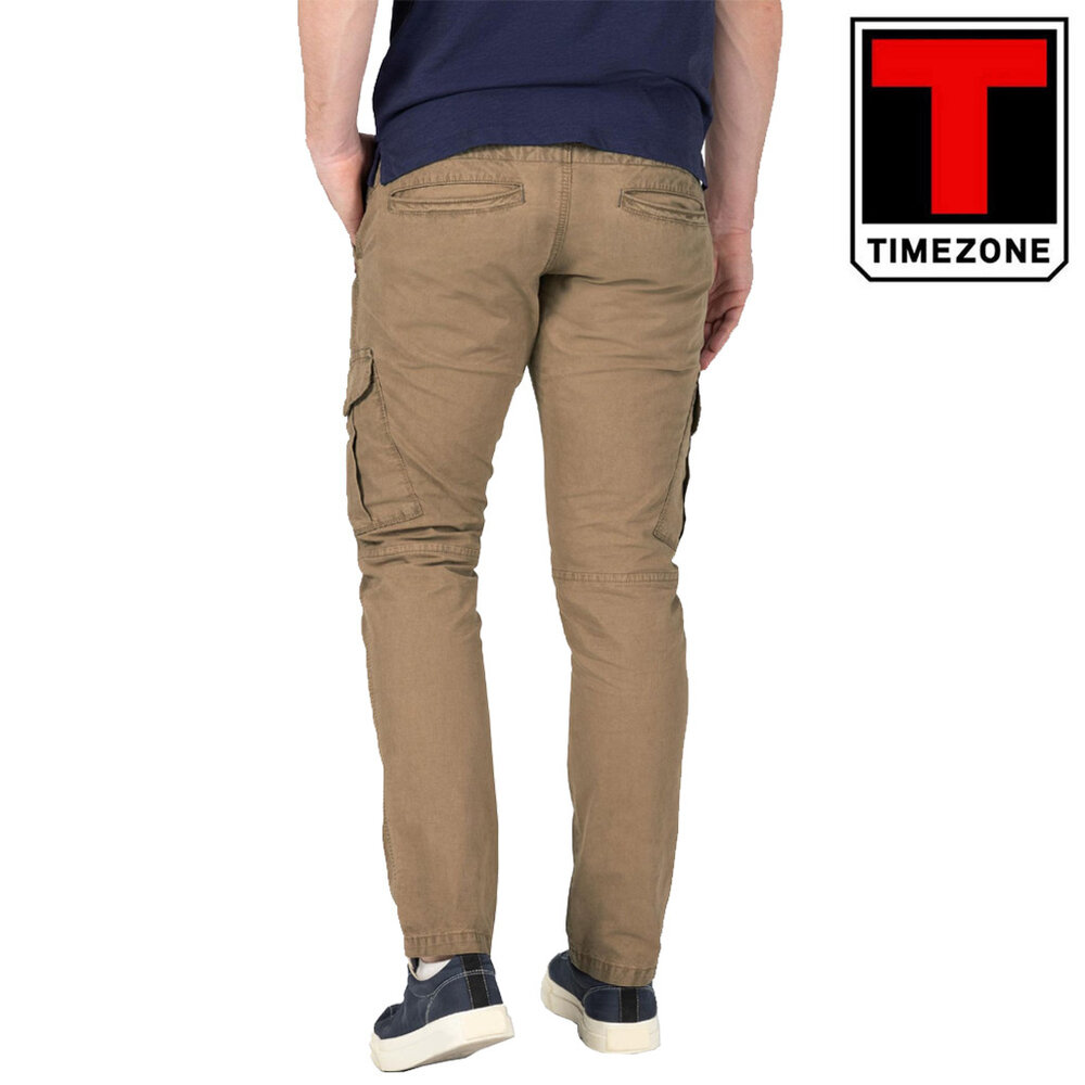 Timezone Regular NiklasTZ Washed Beige Cargobroek Heren Timezone Regular NiklasTZ Washed Beige Cargobroek Heren