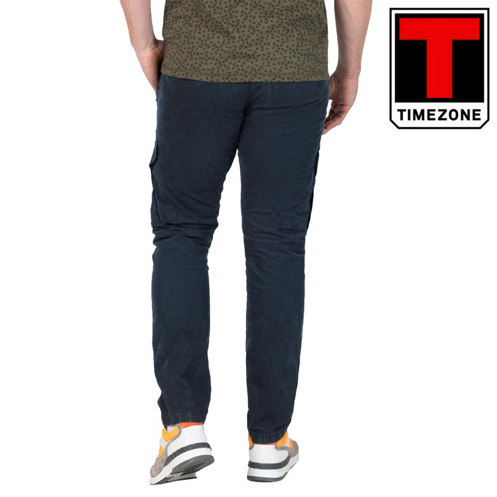 Timezone Regular NiklasTZ Washed Ink Blue Cargobroek Heren Timezone Regular NiklasTZ Washed Ink Blue Cargobroek Heren