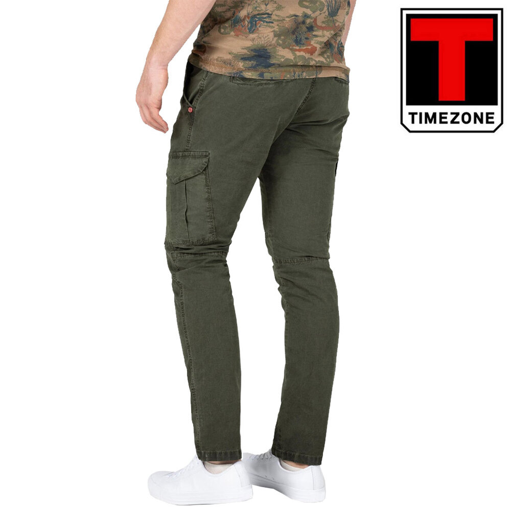 Timezone Regular NiklasTZ Washed Leave Green Cargobroek Heren Timezone Regular NiklasTZ Washed Leave Green Cargobroek Heren