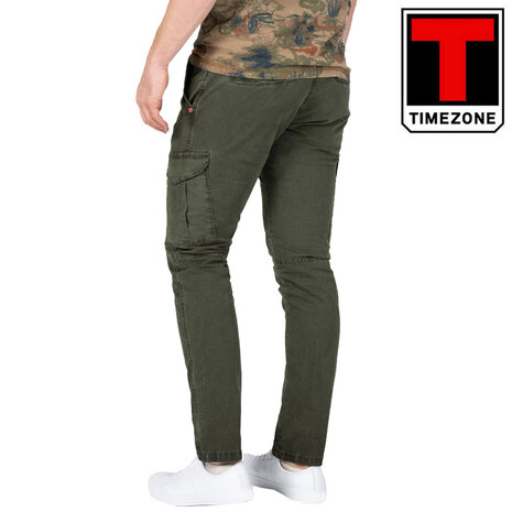 Timezone Regular NiklasTZ Washed Leave Green Cargobroek Heren Timezone Regular NiklasTZ Washed Leave Green Cargobroek Heren