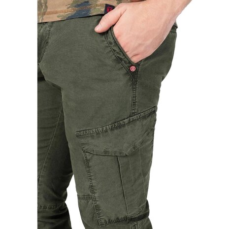 Timezone Regular NiklasTZ Washed Leave Green Cargobroek Heren Timezone Regular NiklasTZ Washed Leave Green Cargobroek Heren