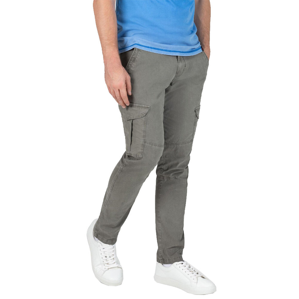 Timezone Regular NiklasTZ Washed Metal Grey Cargobroek Heren Timezone Regular NiklasTZ Washed Metal Grey Cargobroek Heren