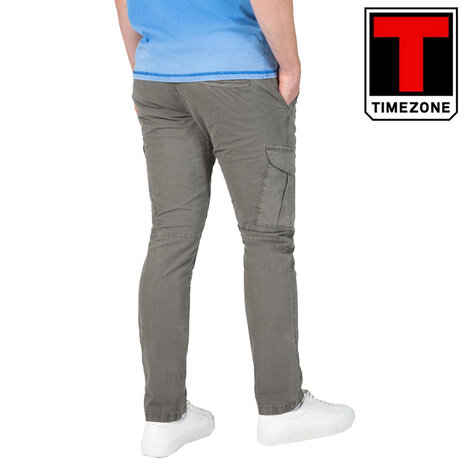 Timezone Regular NiklasTZ Washed Metal Grey Cargobroek Heren Timezone Regular NiklasTZ Washed Metal Grey Cargobroek Heren