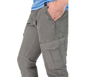 Timezone Regular NiklasTZ Washed Metal Grey Cargobroek Heren