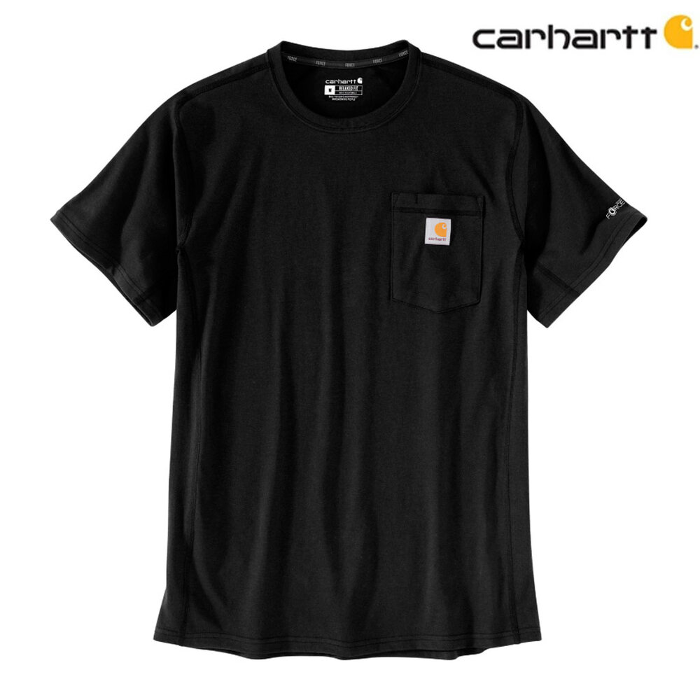 Carhartt Force Relaxed Fit Pocket Zwart T-Shirt Heren Carhartt Force Relaxed Fit Pocket Zwart T-Shirt Heren