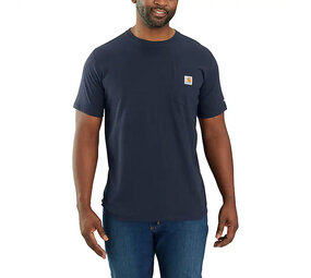 Carhartt Force Relaxed Fit Pocket Navy T-Shirt Heren Carhartt Force Relaxed Fit Pocket Navy T-Shirt Heren