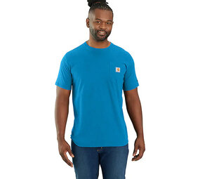 Carhartt Force Relaxed Fit Engineer Blue Heather Pocket T-Shirt Heren Carhartt Force Relaxed Fit Engineer Blue Heather Pocket T-Shirt Heren