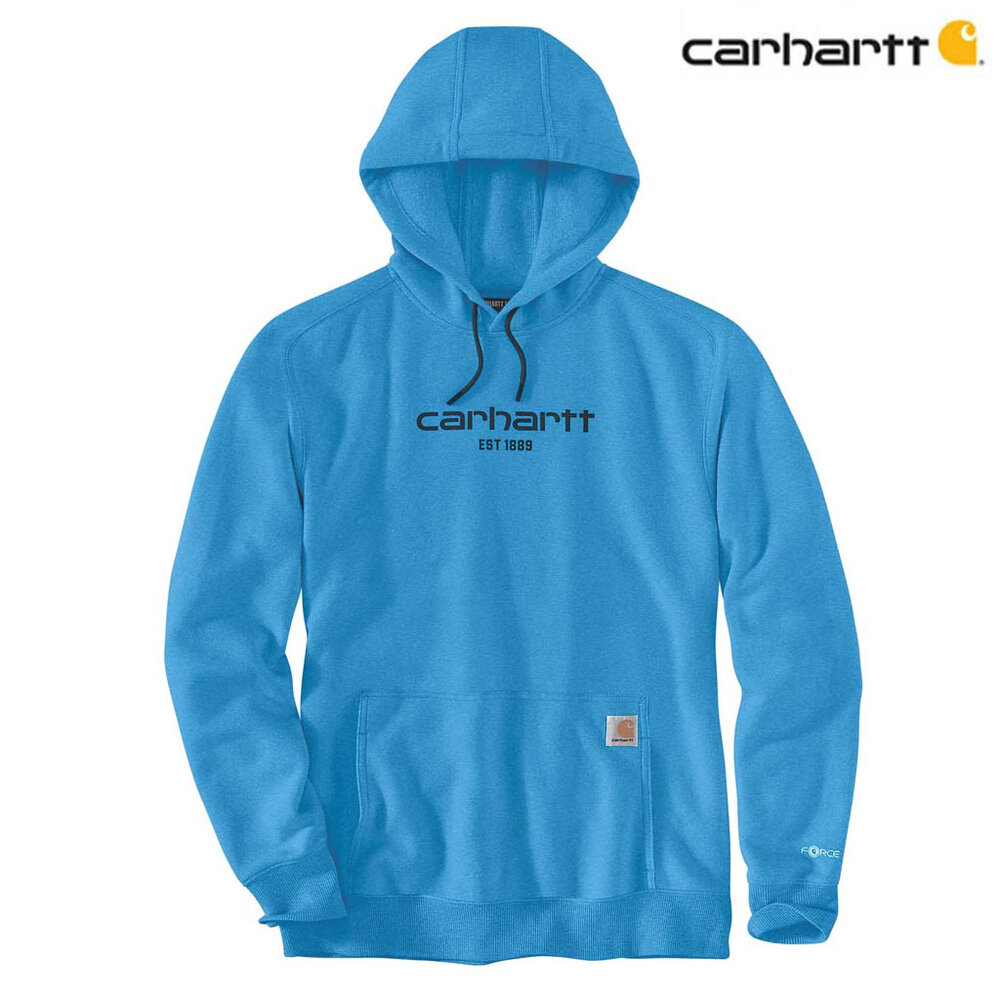 Carhartt Force Relaxed Fit LW Engineer Blue Heather Graphic Sweatshirt Heren Carhartt Force Relaxed Fit LW Engineer Blue Heather Graphic Sweatshirt Heren