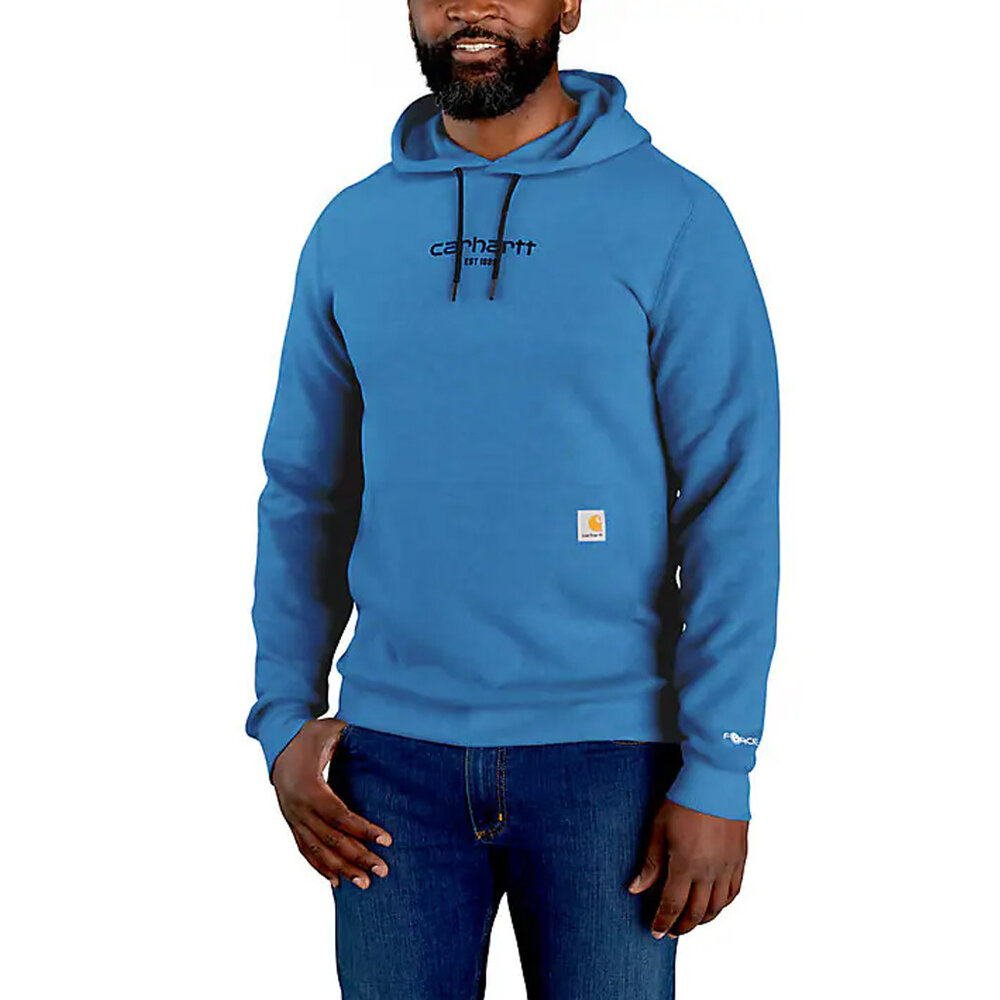 Carhartt Force Relaxed Fit LW Engineer Blue Heather Graphic Sweatshirt Heren Carhartt Force Relaxed Fit LW Engineer Blue Heather Graphic Sweatshirt Heren