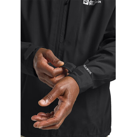 Jack Wolfskin Tempest 2L Black Regenjas Heren Jack Wolfskin Tempest 2L Black Regenjas Heren