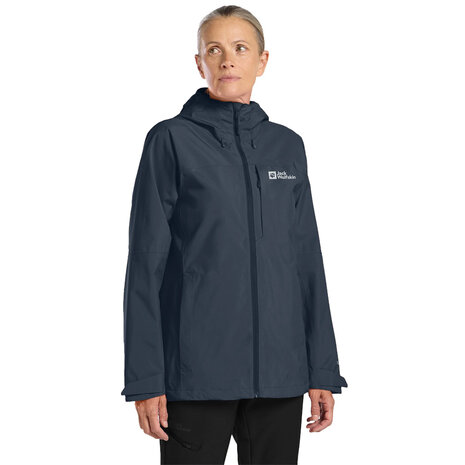 Jack Wolfskin Tempest 2L Midnight Sky Regenjas Dames Jack Wolfskin Tempest 2L Midnight Sky Regenjas Dames