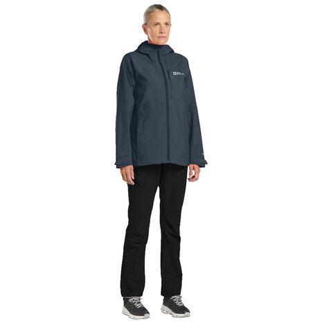 Jack Wolfskin Tempest 2L Midnight Sky Regenjas Dames Jack Wolfskin Tempest 2L Midnight Sky Regenjas Dames