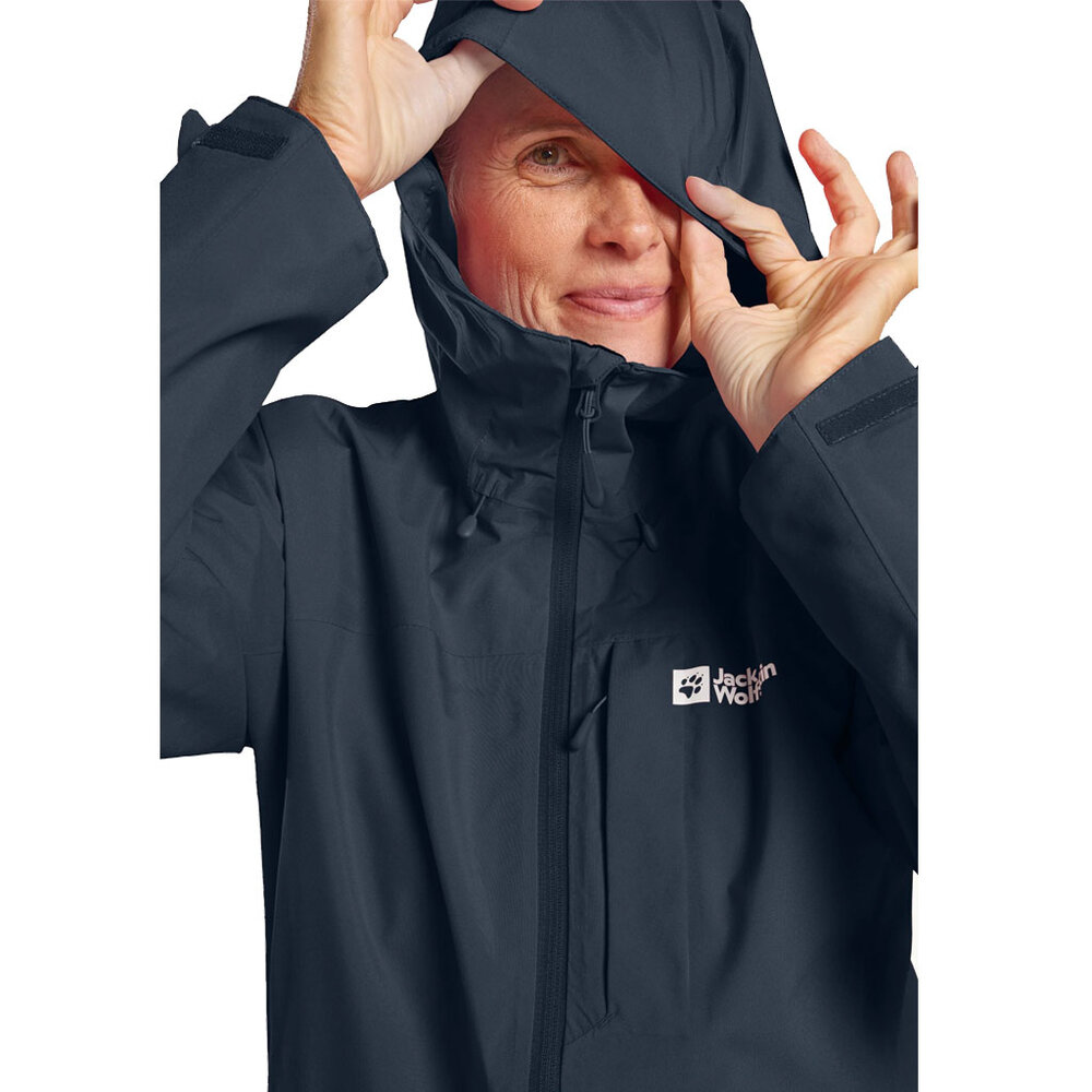 Jack Wolfskin Tempest 2L Midnight Sky Regenjas Dames Jack Wolfskin Tempest 2L Midnight Sky Regenjas Dames