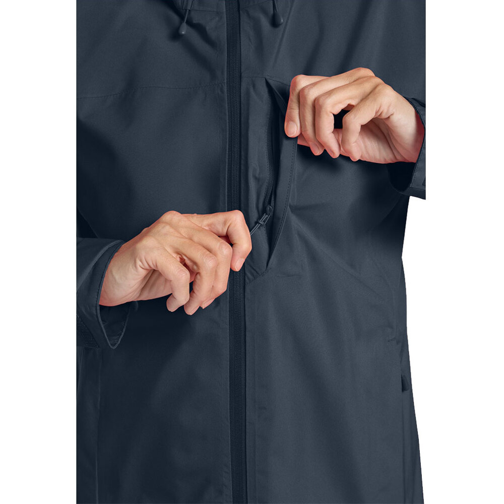 Jack Wolfskin Tempest 2L Midnight Sky Regenjas Dames Jack Wolfskin Tempest 2L Midnight Sky Regenjas Dames