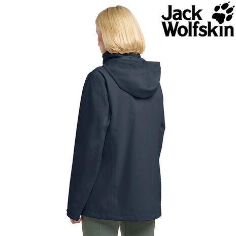 Jack Wolfskin Trailtime 2L Midnight Sky Regenjas Dames Jack Wolfskin Trailtime 2L Midnight Sky Regenjas Dames