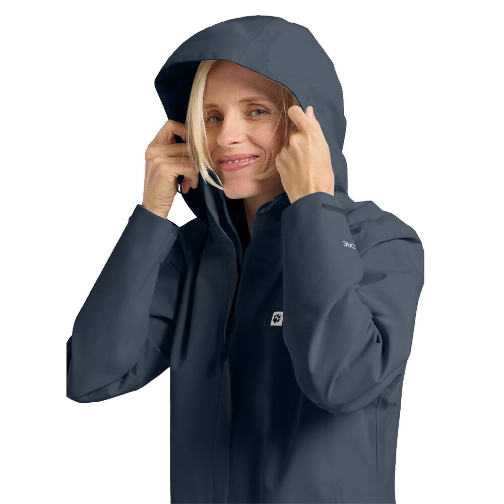 Jack Wolfskin Trailtime 2L Midnight Sky Regenjas Dames Jack Wolfskin Trailtime 2L Midnight Sky Regenjas Dames