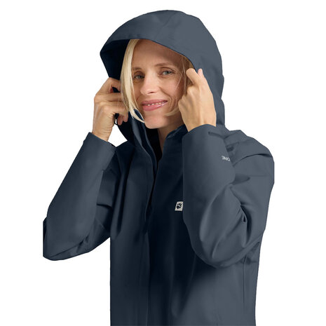 Jack Wolfskin Trailtime 2L Midnight Sky Regenjas Dames Jack Wolfskin Trailtime 2L Midnight Sky Regenjas Dames
