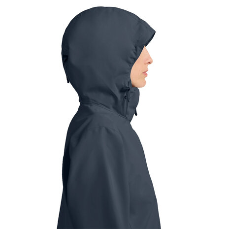 Jack Wolfskin Trailtime 2L Midnight Sky Regenjas Dames Jack Wolfskin Trailtime 2L Midnight Sky Regenjas Dames