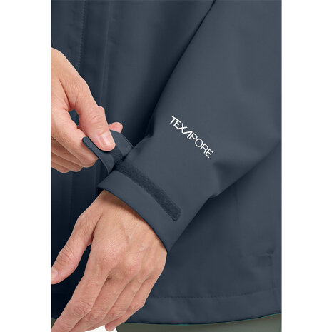 Jack Wolfskin Trailtime 2L Midnight Sky Regenjas Dames Jack Wolfskin Trailtime 2L Midnight Sky Regenjas Dames