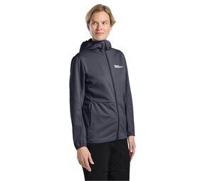 Jack Wolfskin Feldberg Hoody Graphite Softshell Jas Dames Jack Wolfskin Feldberg Hoody Graphite Softshell Jas Dames