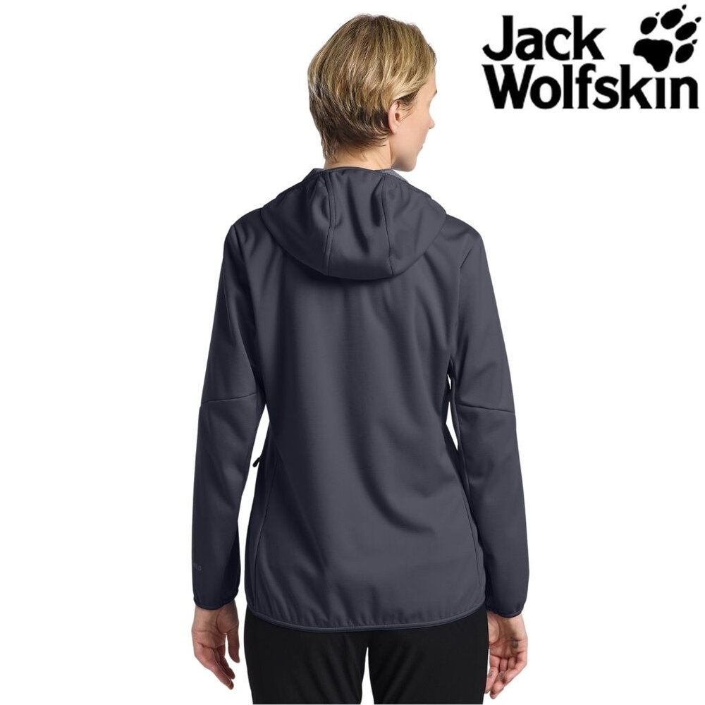 Jack Wolfskin Feldberg Hoody Graphite Softshell Jas Dames Jack Wolfskin Feldberg Hoody Graphite Softshell Jas Dames