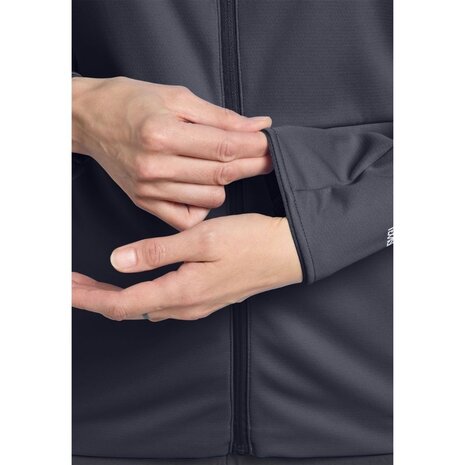 Jack Wolfskin Feldberg Hoody Graphite Softshell Jas Dames Jack Wolfskin Feldberg Hoody Graphite Softshell Jas Dames