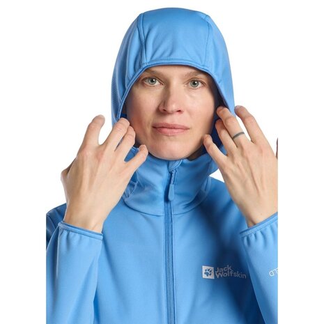 Jack Wolfskin Feldberg Hoody Mid Blue Softshell Jas Dames