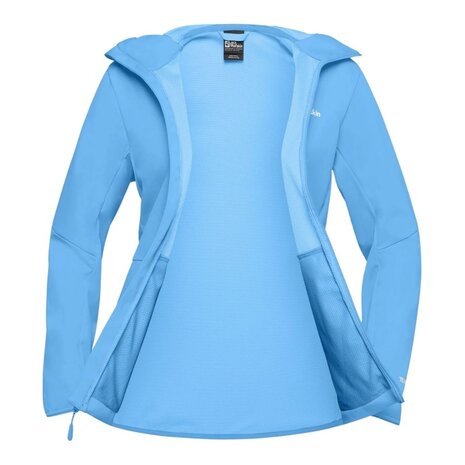 Jack Wolfskin Feldberg Hoody Mid Blue Softshell Jas Dames