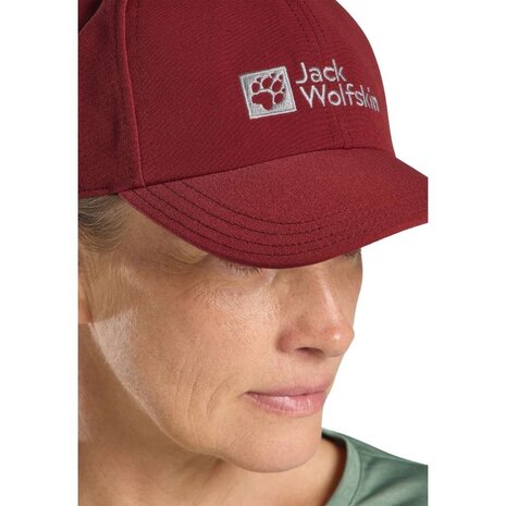 Jack Wolfskin Baseball Cap Deep Ruby Pet