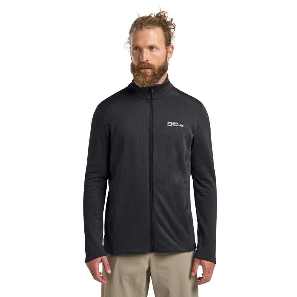 Jack Wolfskin Kolbenberg Full Zip Phantom Fleece Jack Heren Jack Wolfskin Kolbenberg Full Zip Phantom Fleece Jack Heren