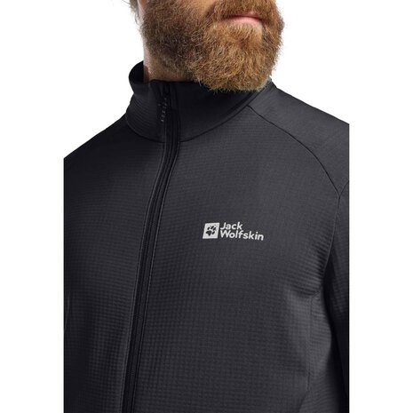 Jack Wolfskin Kolbenberg Full Zip Phantom Fleece Jack Heren Jack Wolfskin Kolbenberg Full Zip Phantom Fleece Jack Heren