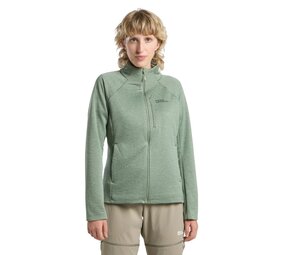 Jack Wolfskin Taiga Full Zip Eucalyptus Fleece Jack Dames Jack Wolfskin Taiga Full Zip Eucalyptus Fleece Jack Dames
