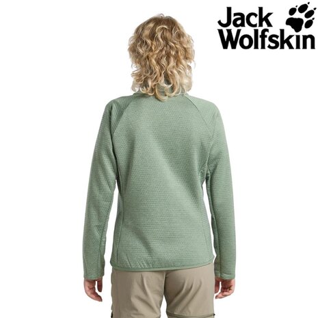 Jack Wolfskin Taiga Full Zip Eucalyptus Fleece Jack Dames Jack Wolfskin Taiga Full Zip Eucalyptus Fleece Jack Dames