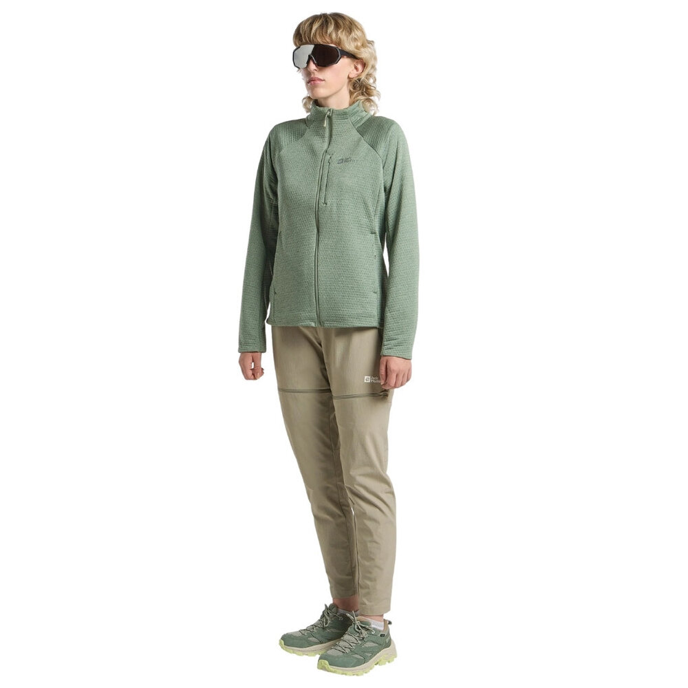 Jack Wolfskin Taiga Full Zip Eucalyptus Fleece Jack Dames Jack Wolfskin Taiga Full Zip Eucalyptus Fleece Jack Dames