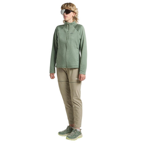 Jack Wolfskin Taiga Full Zip Eucalyptus Fleece Jack Dames Jack Wolfskin Taiga Full Zip Eucalyptus Fleece Jack Dames