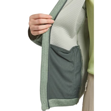 Jack Wolfskin Taiga Full Zip Eucalyptus Fleece Jack Dames Jack Wolfskin Taiga Full Zip Eucalyptus Fleece Jack Dames